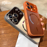 Magnetic Matte Glass Lens Protect Phone Case